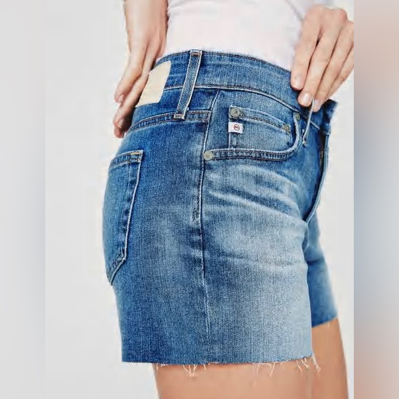 NWT AG Hailey Cut Off Ex Boyfriend Denim Shorts Medium Washed Blue Size 31 - Picture 5 of 15